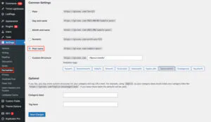 Chọn Setting > Permalinks > Post name để chỉnh sửa URL của trang (đối với WordPress)
