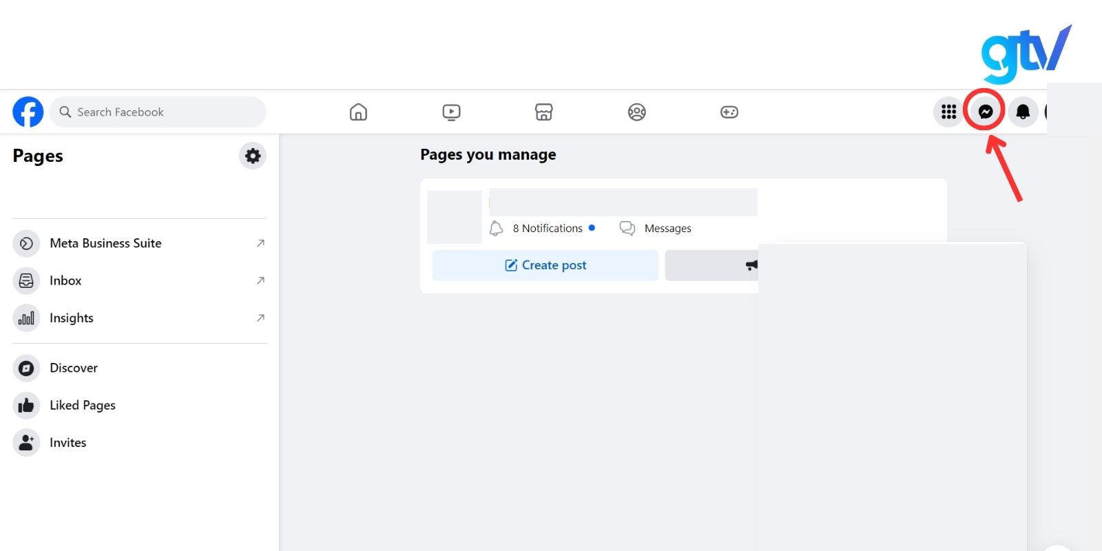 Mở khung chat Messenger để chọn bạn muốn gửi lời mời thích trang