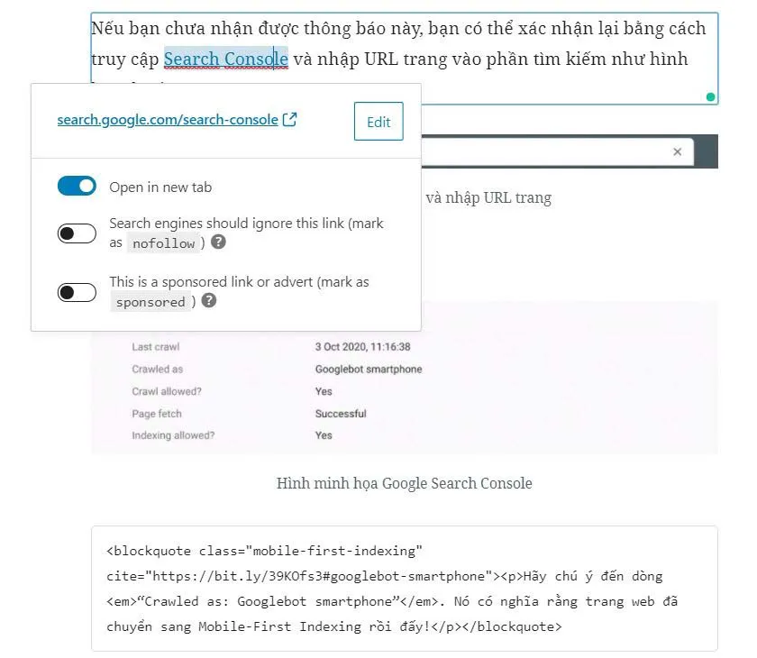 cách tạo anchor text