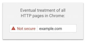 Lời cảnh báo của Google khi không dùng Https