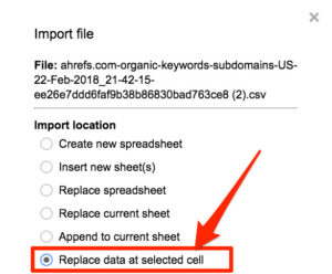 keyword cannibalization tool upload data 2
