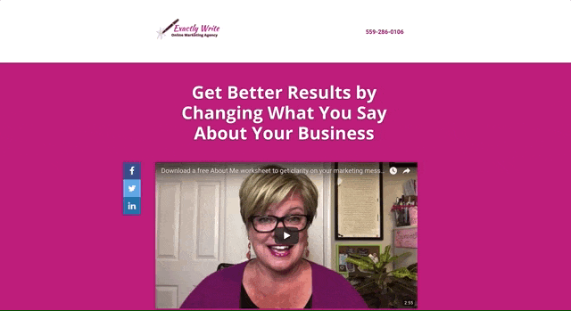 landing page Exactly Write