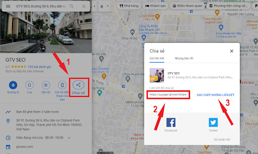 Lấy link từ Google Map khai báo chính xác trong schema Hasmap