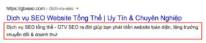 Cách thẻ Meta Description hiển thị trên Google
