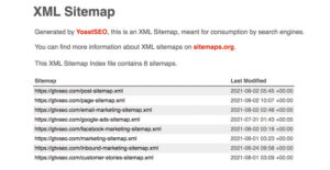 Sitemap XML được tạo bởi Yoast SEO