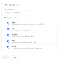 Tạo và thiết lập vùng chứa