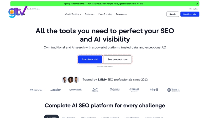 SE Ranking — Công Cụ Check Thứ Hạng Giá Tốt