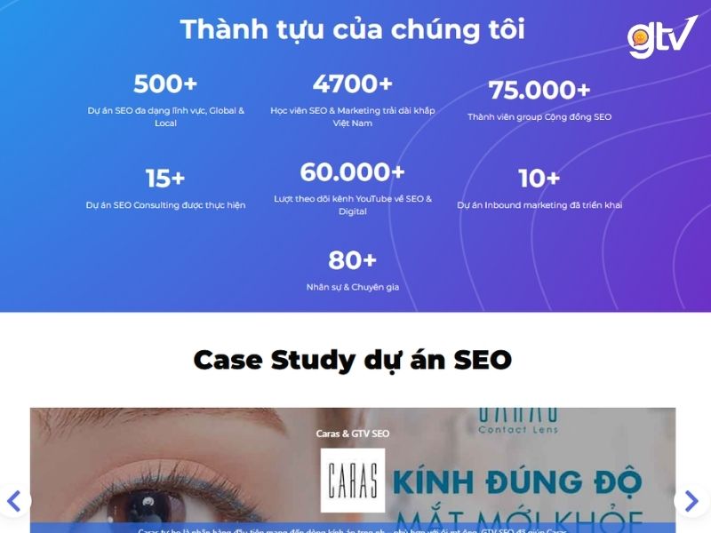 Tham khảo 2 section thành tựu doanh nghiệp