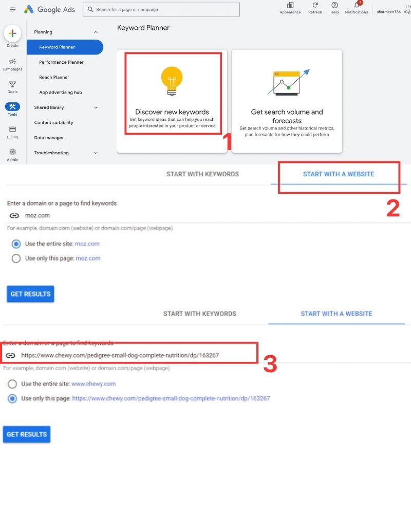 giải quyết hai vấn đề trên với Google Keyword Planner Hack