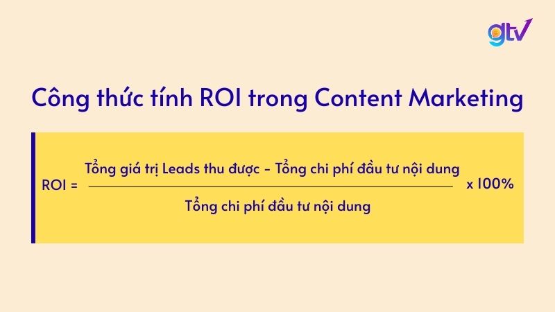 Công thức tính ROI trong Content Marketing