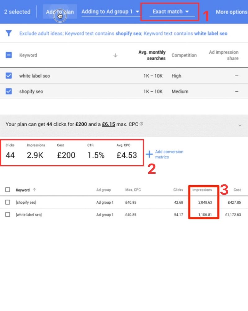 Ước tính tần số hiển thị quảng cáo (Impression)