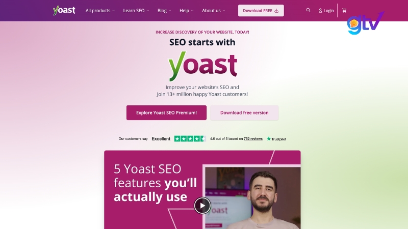 Yoast SEO tự động thêm Schema Graph (Organization, WebSite, WebPage, Article)
