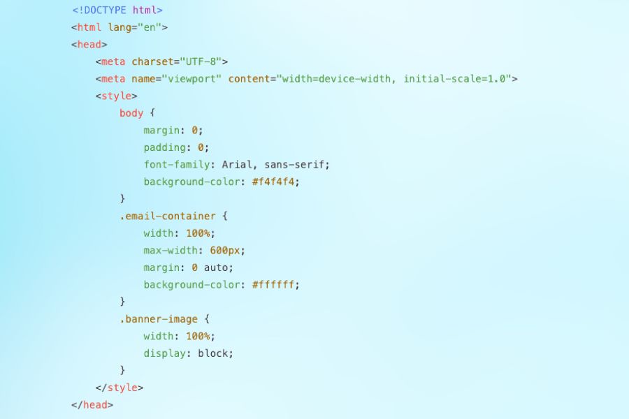 Chèn code thêm banner hình cho template email được viết bằng html