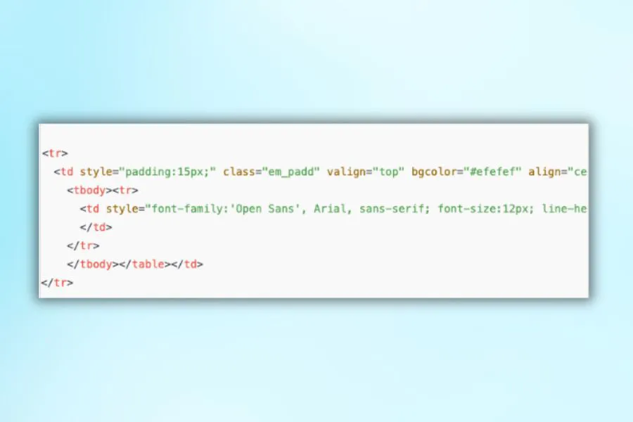 Chèn code thêm banner hình cho template email được viết bằng html
