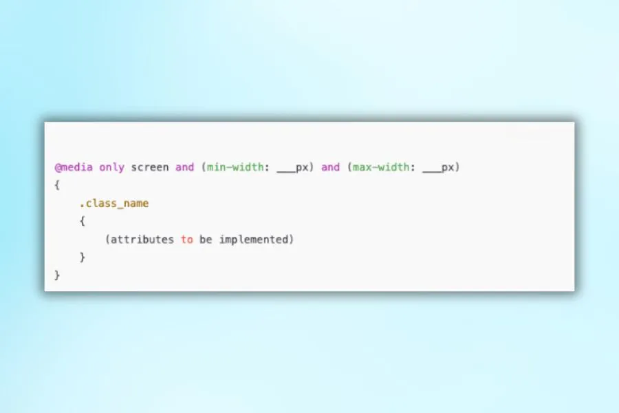 Cú pháp media queries Css
