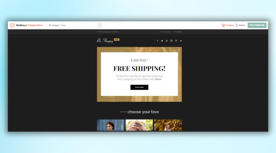 Mẫu Email Marketing Be Shoppy