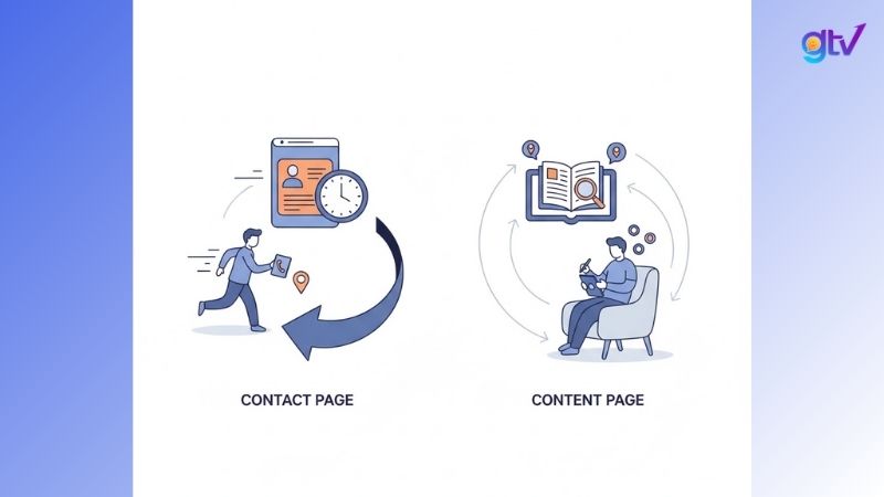 Trang “Liên hệ” thường có Bounce rate cao