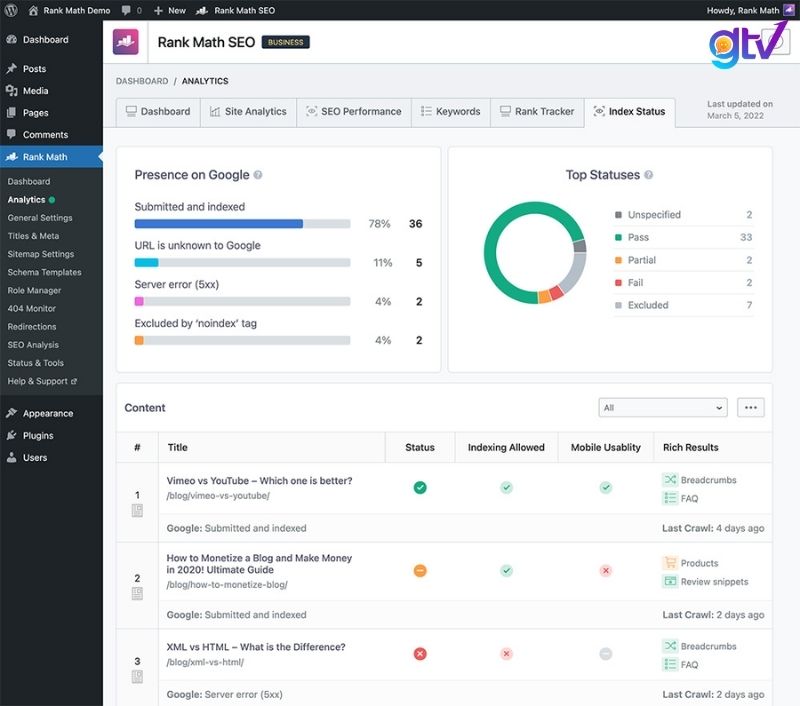 Công cụ Rank Math SEO