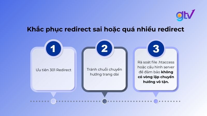 3 cách khắc phục Redirect sai hoặc quá nhiều redirect