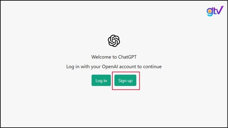 Bấm vào nút Sign up để đăng ký nhanh