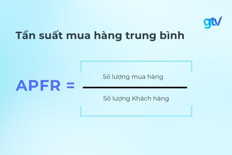 Công thức tính tần suất mua hàng trung bình