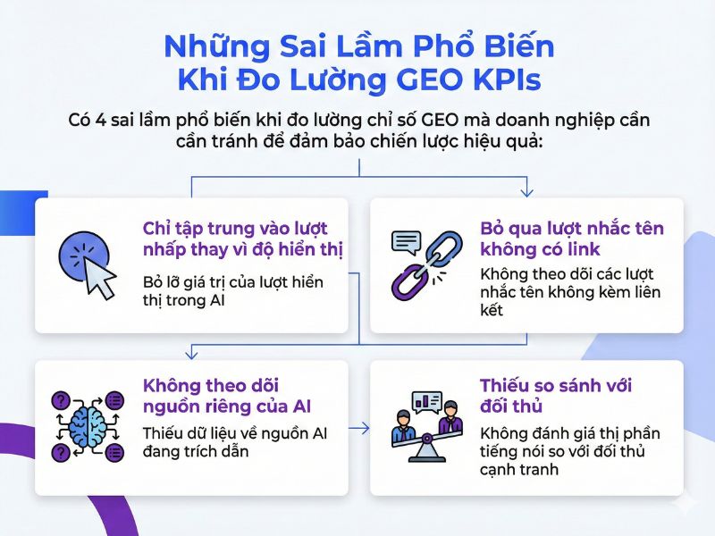 4 sai lầm phổ biến khi đo lường chỉ số GEO
