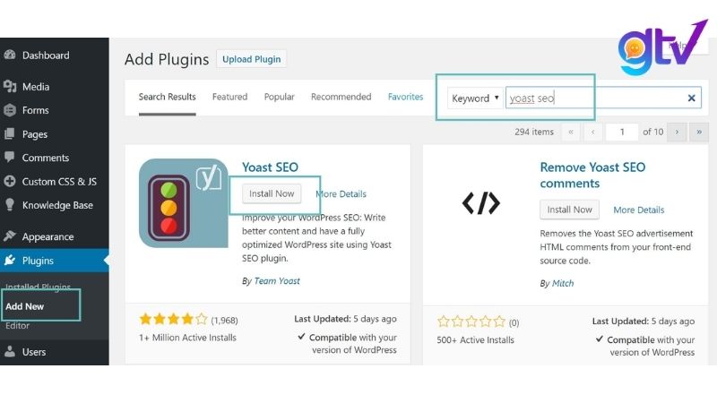 Bạn gõ tên plugin muốn tìm ở thanh tìm kiếm
