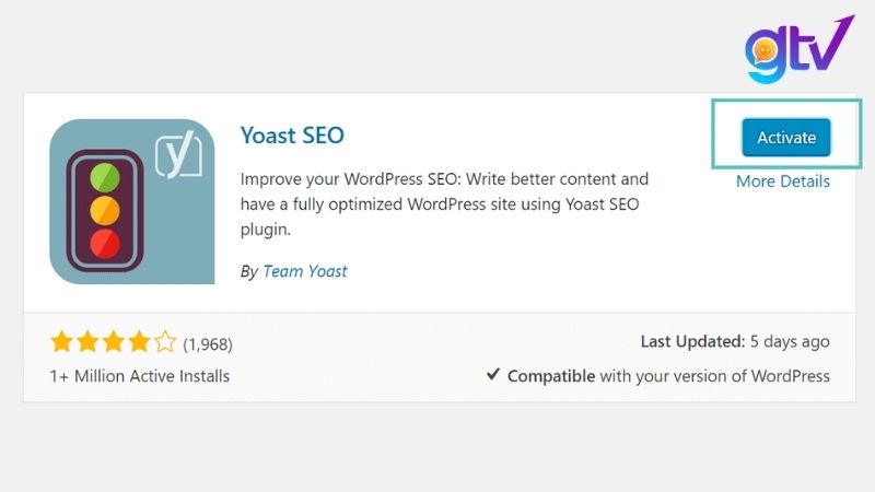 Sau khi đã cài đặt, bạn nhấn nút Activate để kích hoạt plugin