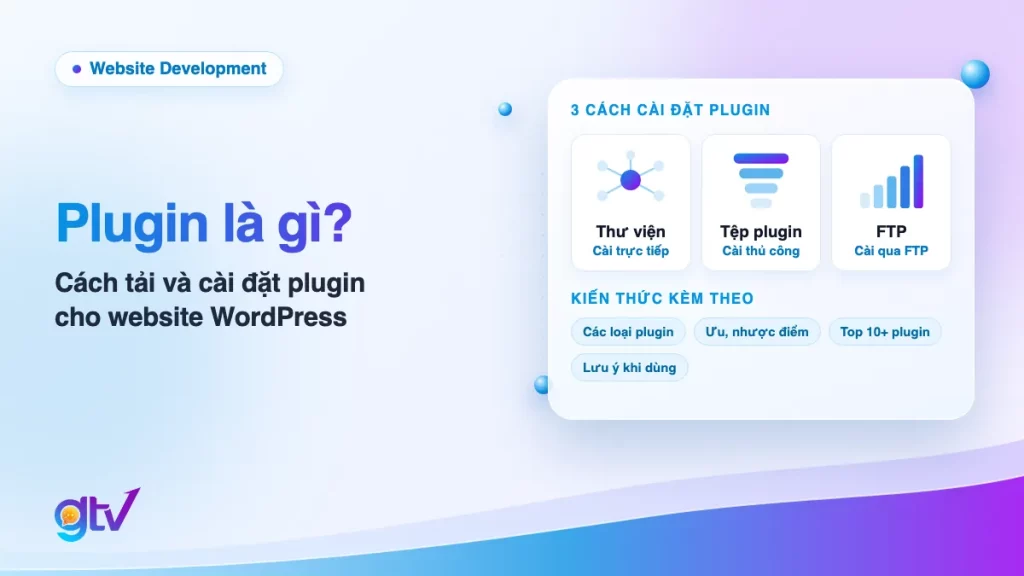 Ảnh bìa bài Plugin là gì: 3 cách cài đặt plugin WordPress từ thư viện, từ tệp plugin và qua FTP