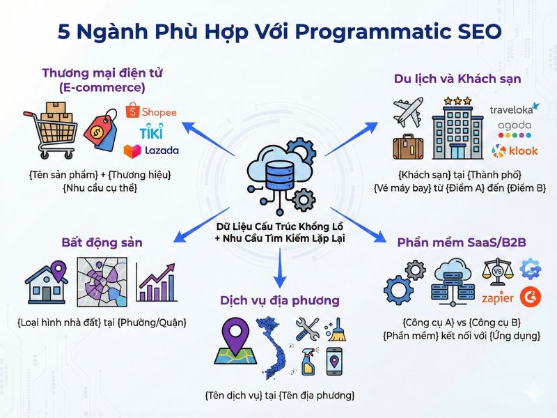5 Ngành phù hợp với Programmatic SEO