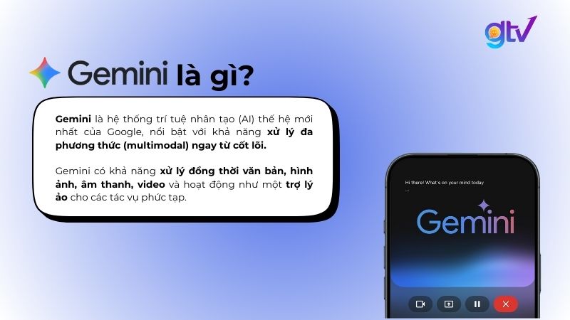 Gemini là AI đa phương thức thế hệ mới nhất của Google.