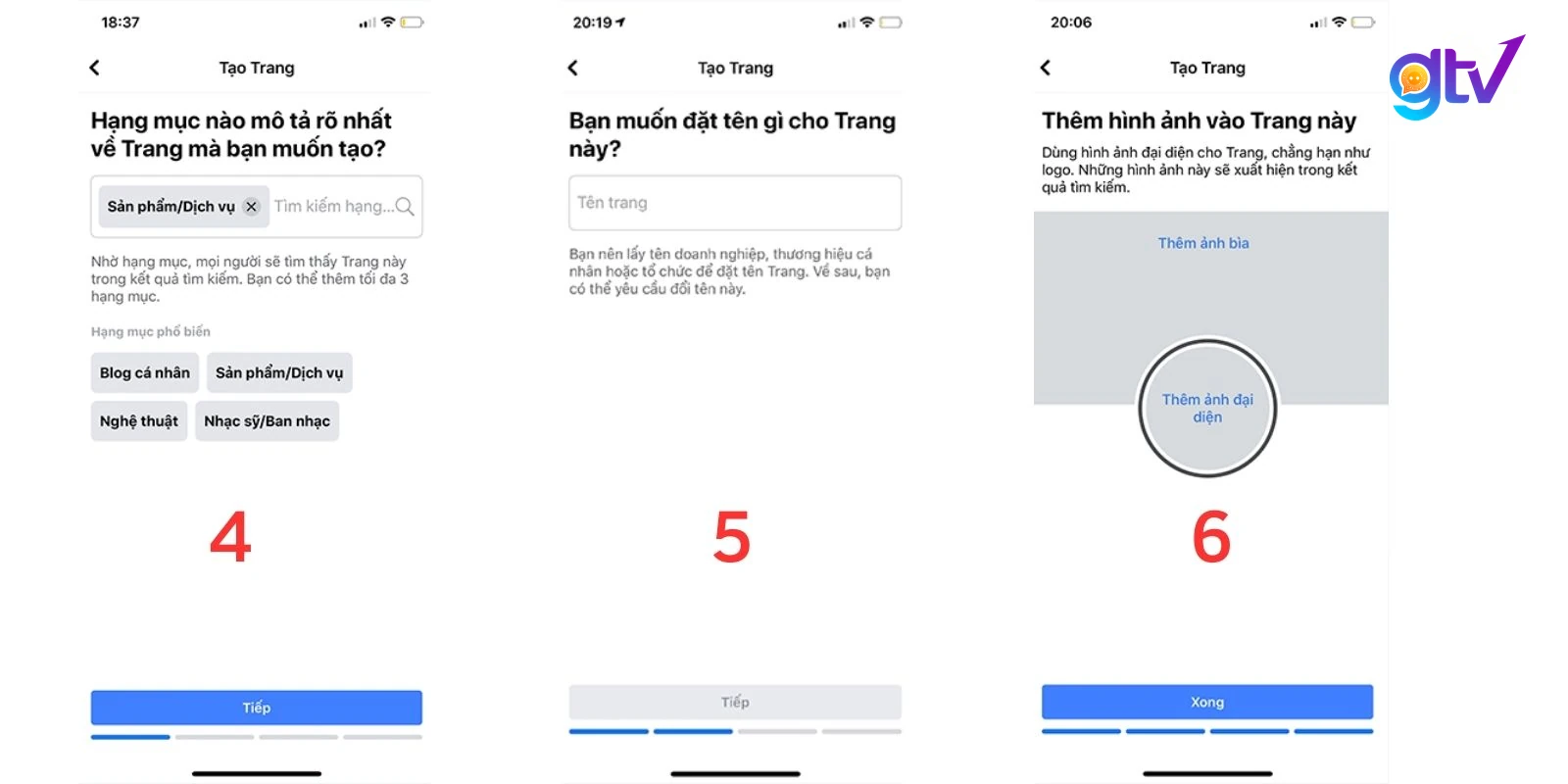 Nhấn Xong để hoàn tất quá trình tạo fanpage