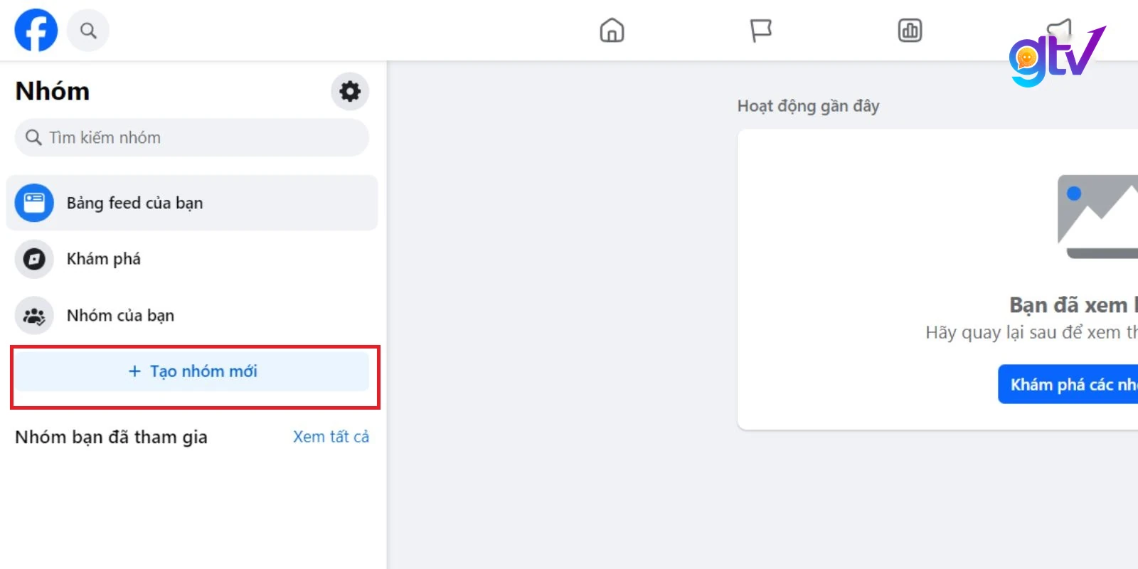 Chọn “Tạo nhóm mới“