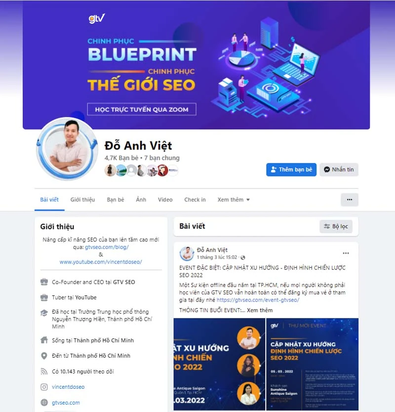 profile facebook