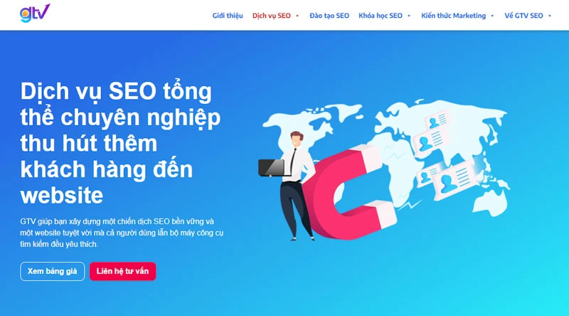 Trang dịch vụ SEO GTV SEO